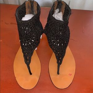 ELIZABETH AND JAMES GYPSY CROCHETED SANDAL sz 11